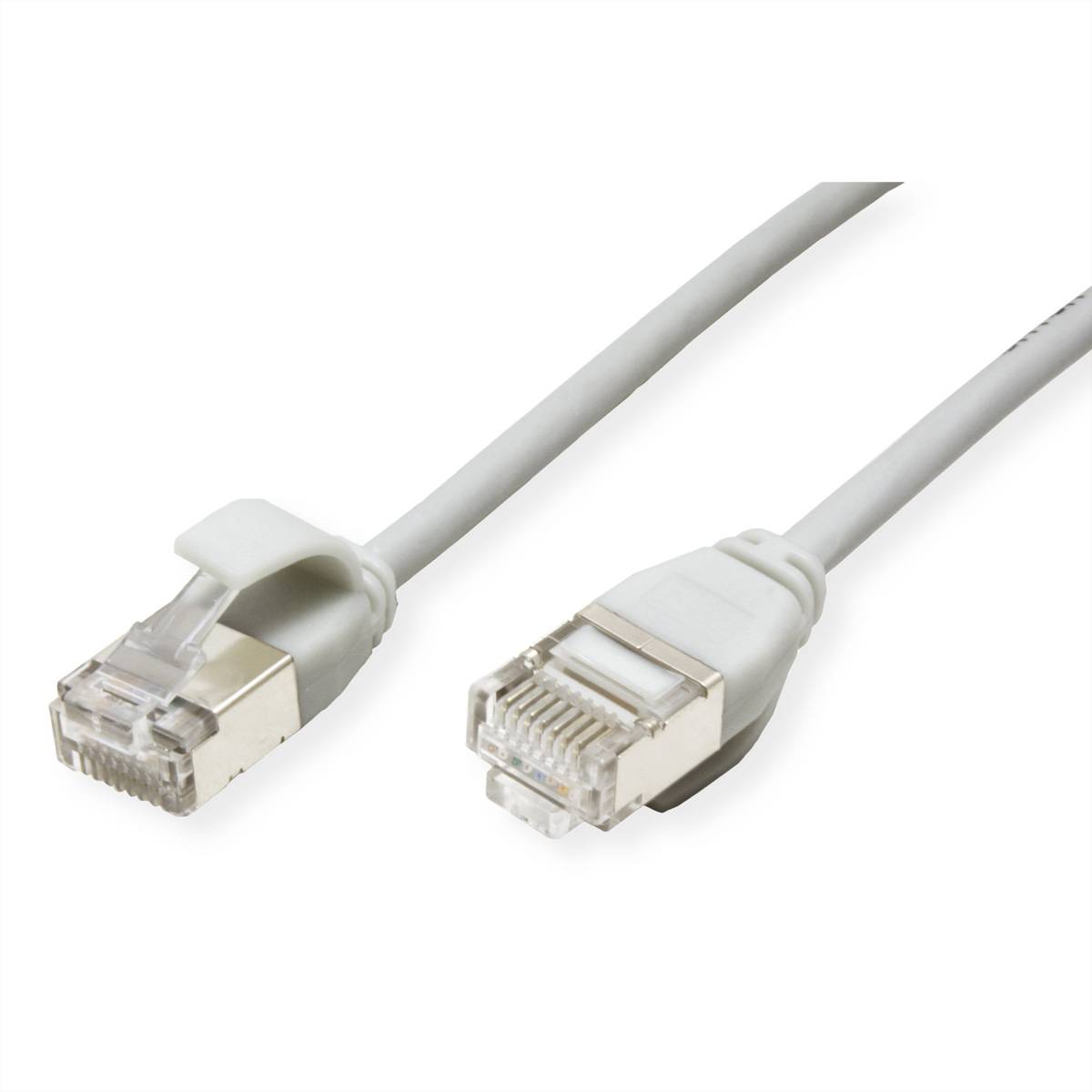 ROLINE U/FTP DataCenter Patchkabel Kat.6A (Class EA), LSOH, slim, grau, 2 m