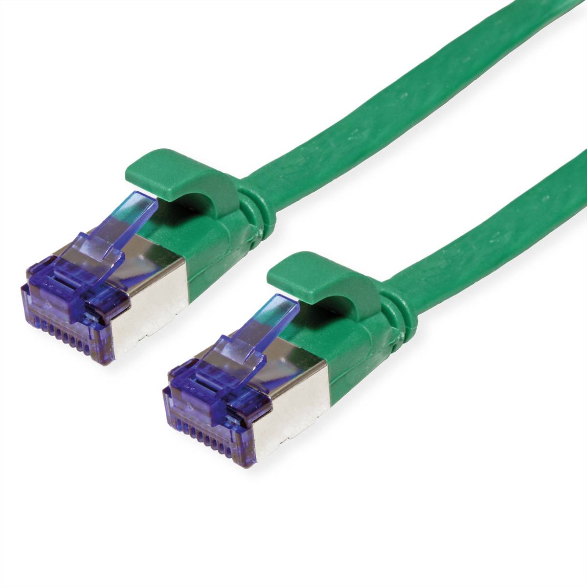 VALUE Patchkabel Kat.6A (Class EA) FTP, extra-flach, grün, 0,5 m