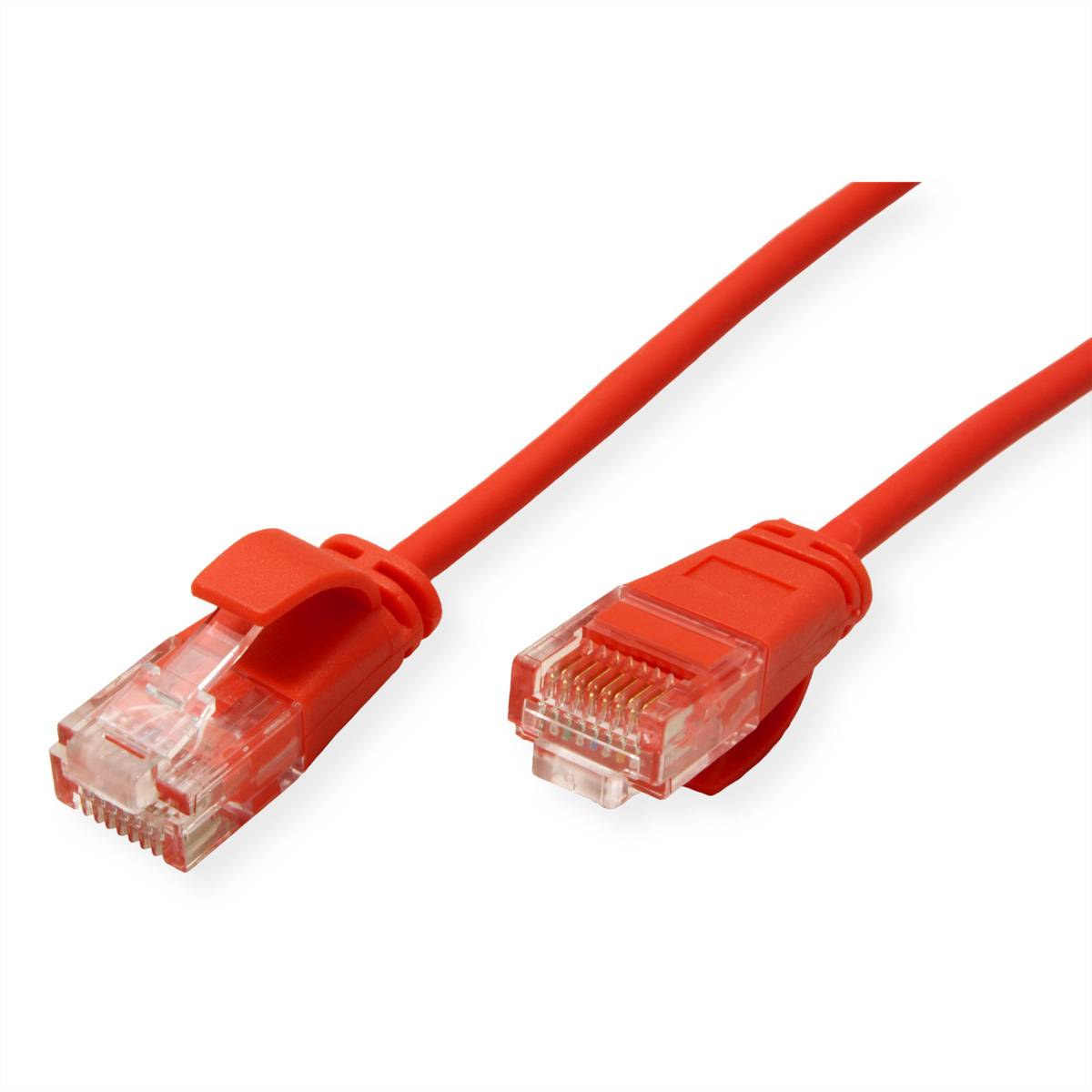 ROLINE GREEN UTP Patchkabel Kat.6A (Class EA), LSOH, slim, rot, 3 m
