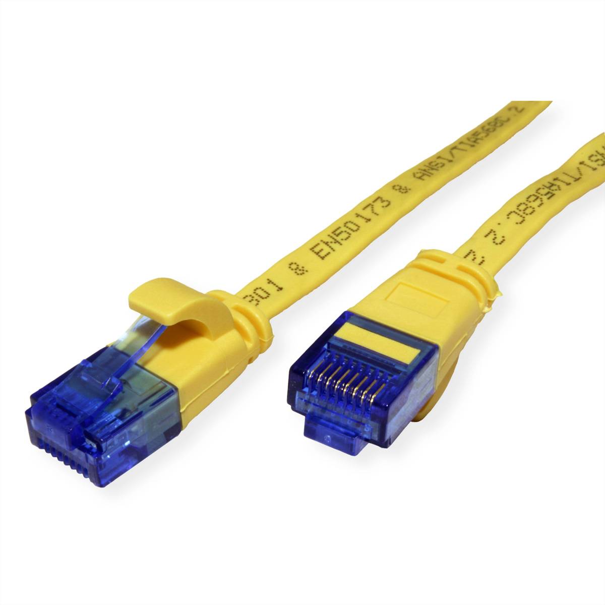 VALUE Patchkabel Kat.6A (Class EA) UTP, extra-flach, gelb, 1,5 m