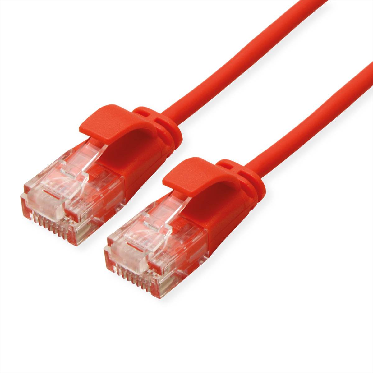 ROLINE GREEN UTP Patchkabel Kat.6A (Class EA), LSOH, slim, rot, 0,5 m