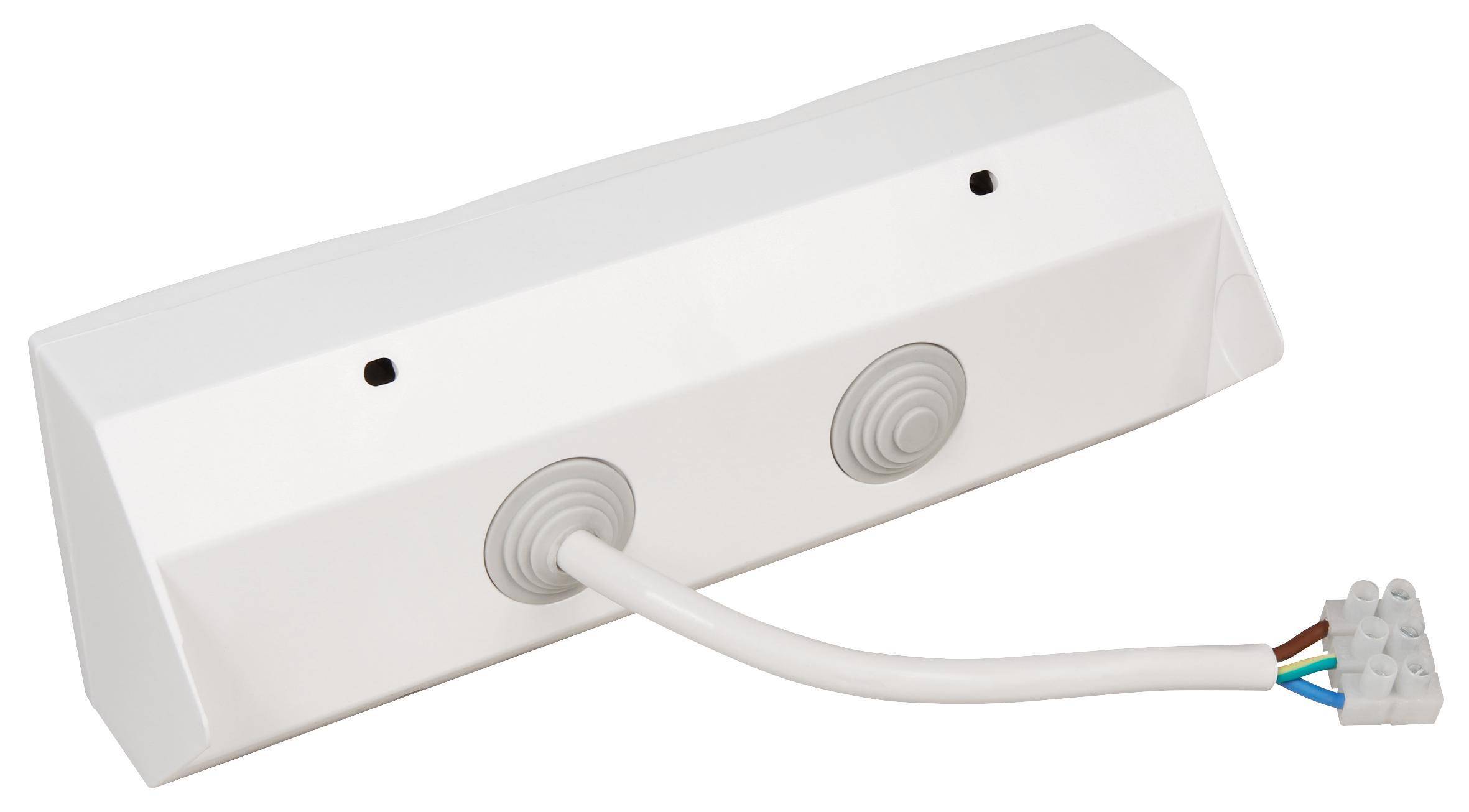 Steckdosenblock McPower "Flair" Aufbau, weiß, 3-fach Schutzkontakt + USB