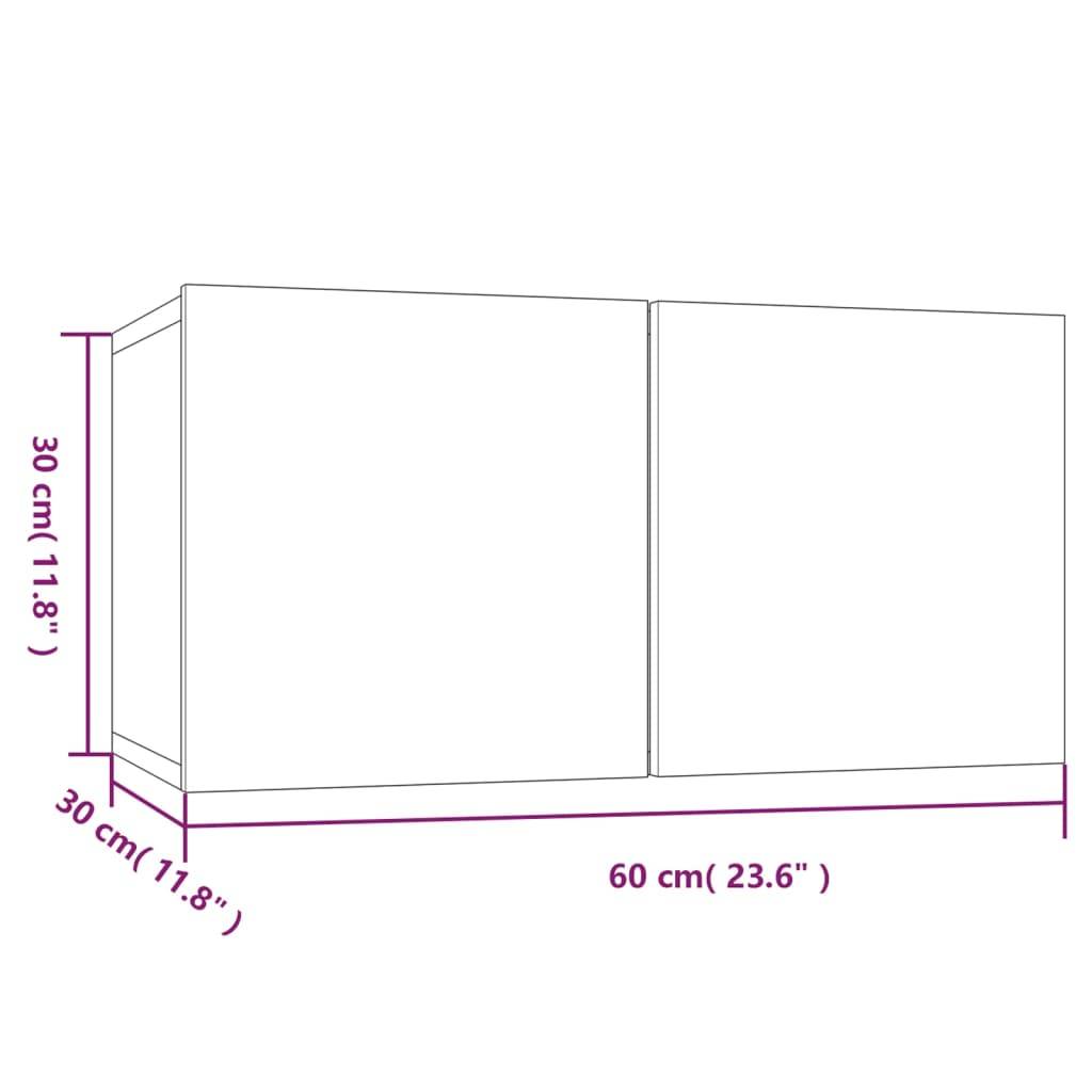 vidaXL TV-Wandschrank Räuchereiche 60x30x30 cm Holzwerkstoff