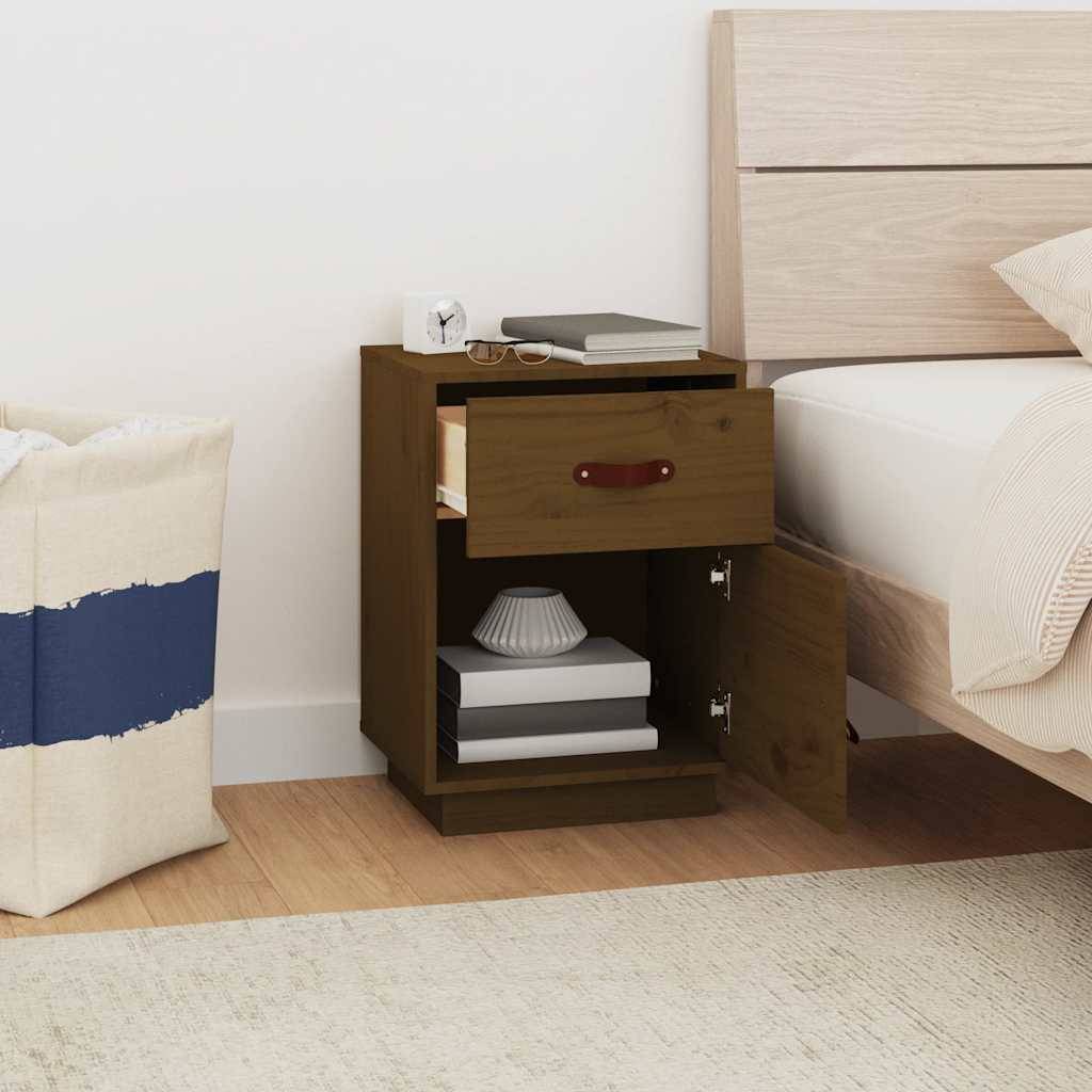 vidaXL Nachttisch Honigbraun 40x34x55 cm Massivholz Kiefer
