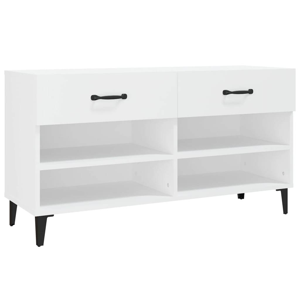 vidaXL Schuhschrank Weiß 102x35x55 cm Holzwerkstoff