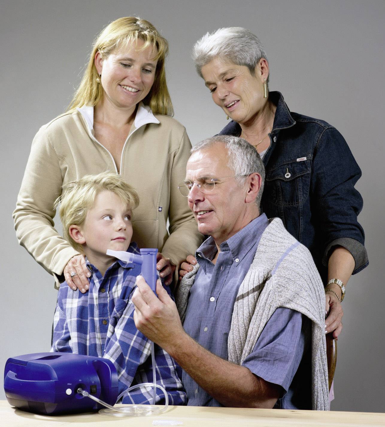 Inqua Aerosol Inhalator Inhalator mit Atemmaske, mit Mundstück, inkl. Inhalationslösung