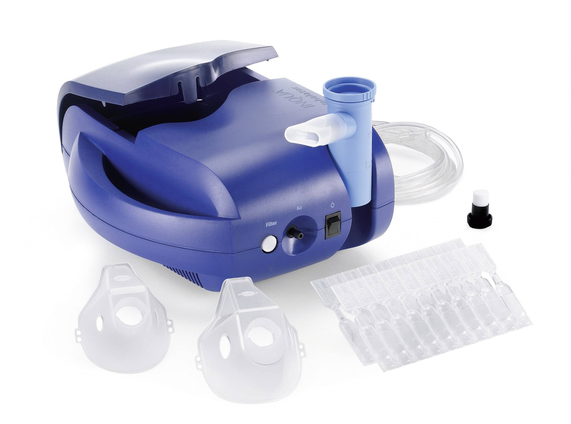Inqua Aerosol Inhalator Inhalator mit Atemmaske, mit Mundstück, inkl. Inhalationslösung