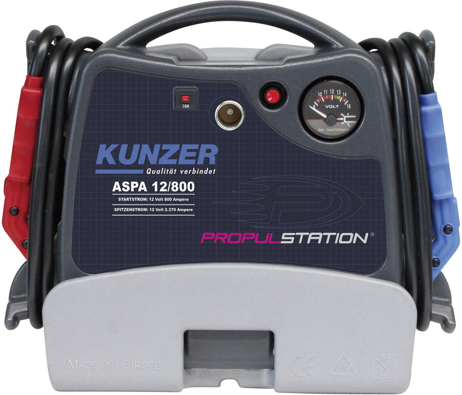 Kunzer Schnellstartsystem ASPA 12/800 AC/DC ASPA 12/800 Starthilfestrom (12 V)=800A