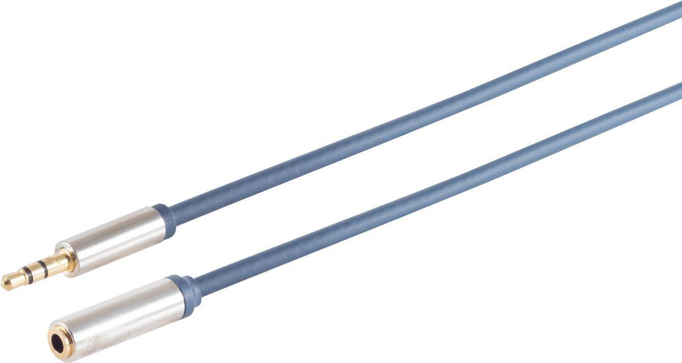 ClickTronic Home Cinema Verchromter Metall-Klinkenstecker 3.5 mm und verchromte