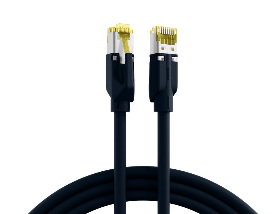 RJ45 Patchkabel Cat.6A S/FTP LSZH -- Dätwyler 7702 TM31 schwarz 1m