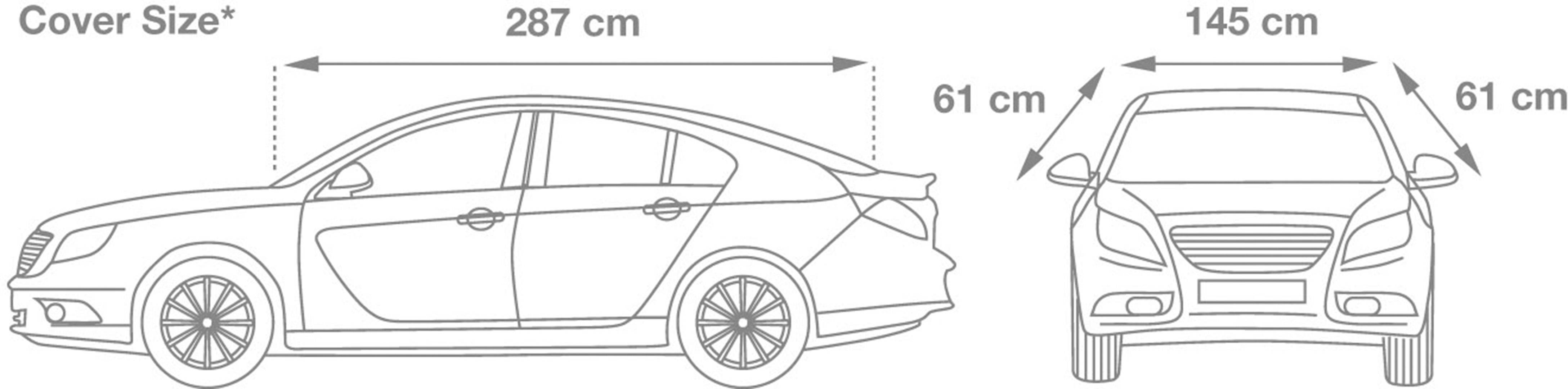 Cartrend Halbgarage (L x B x H) 287 x 145 x 61cm Passend für (Auto-Marke): Audi, BMW, Opel, Volkswagen