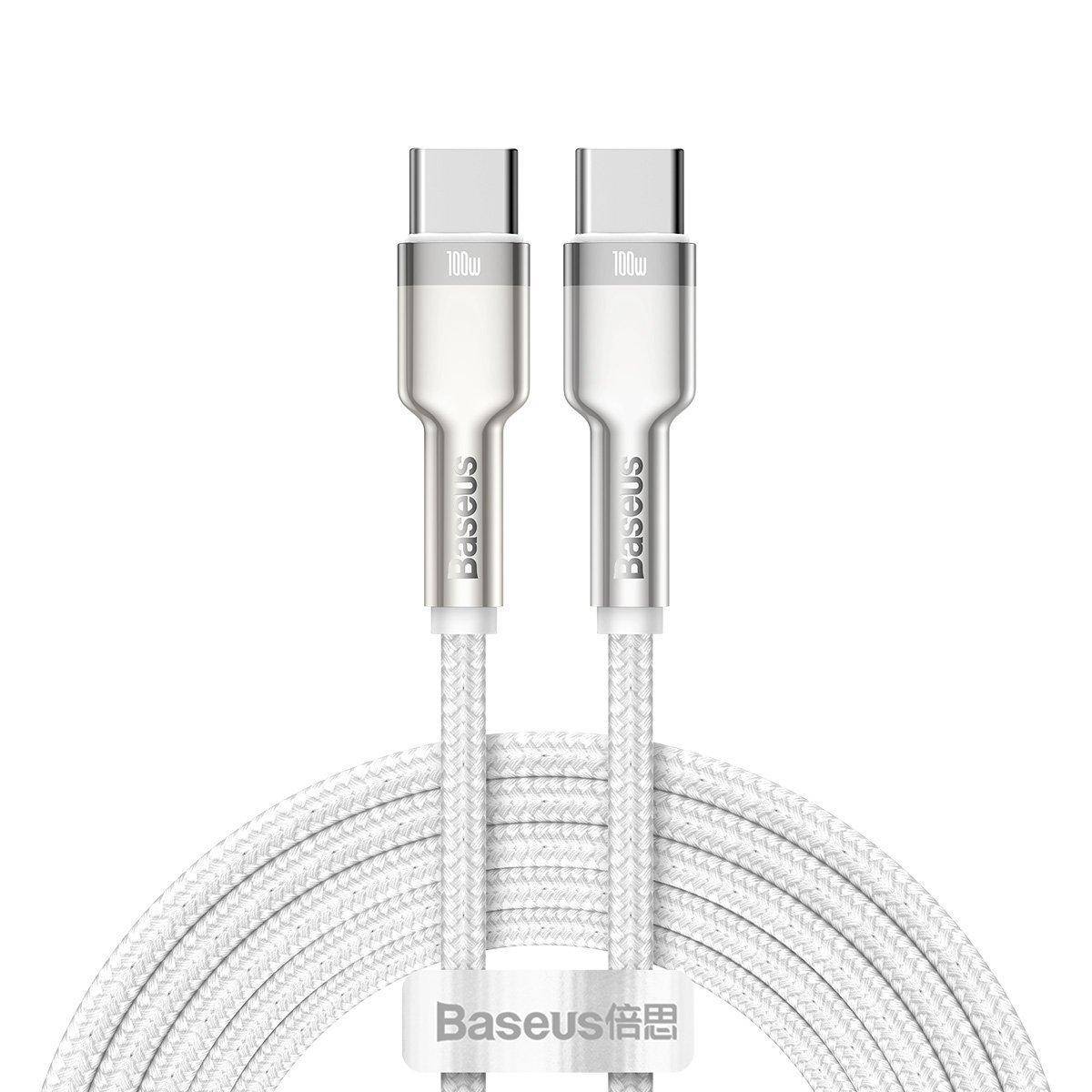 Kabel USB-C auf USB-C Baseus Cafule, 100W, 2m (weiß)