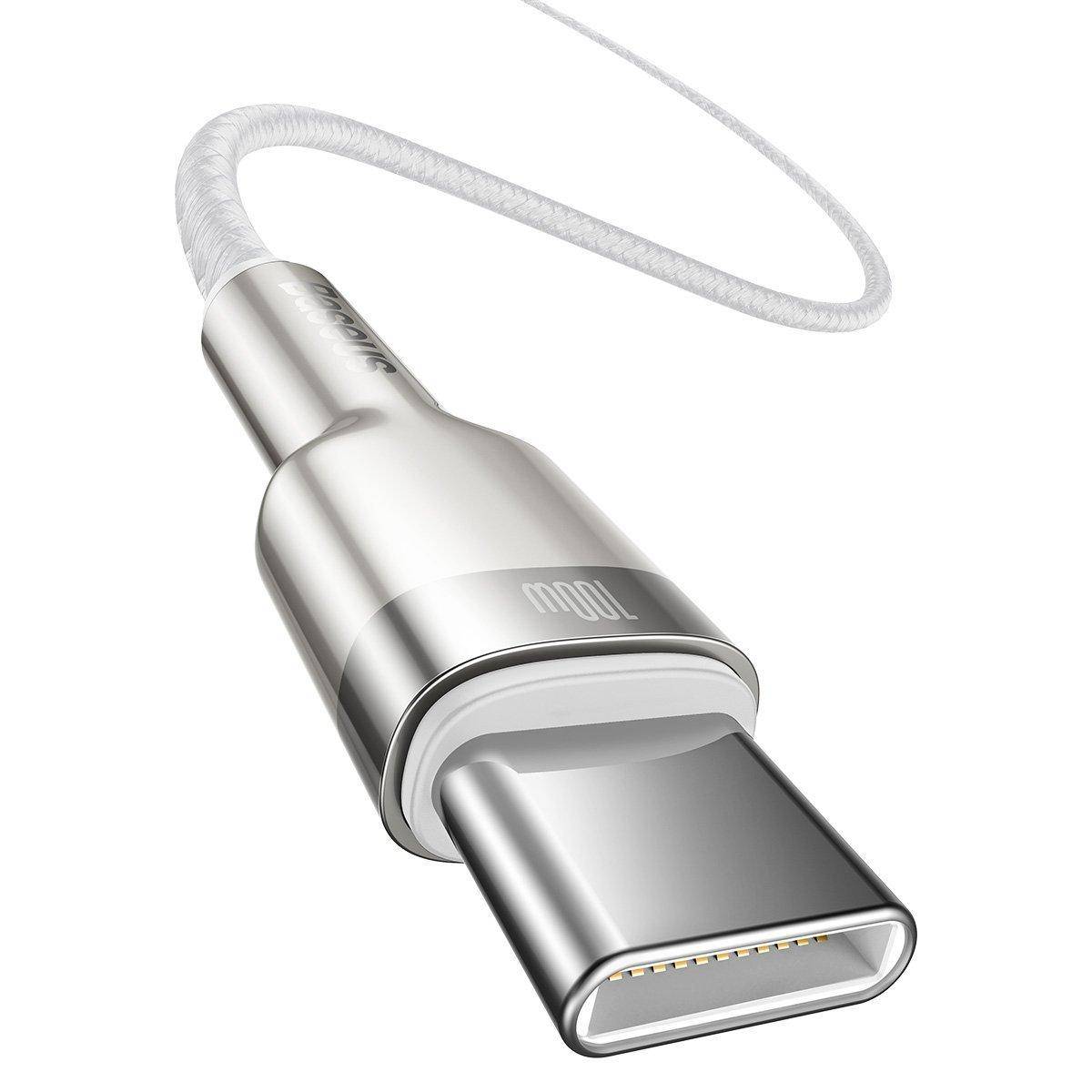Kabel USB-C auf USB-C Baseus Cafule, 100W, 2m (weiß)