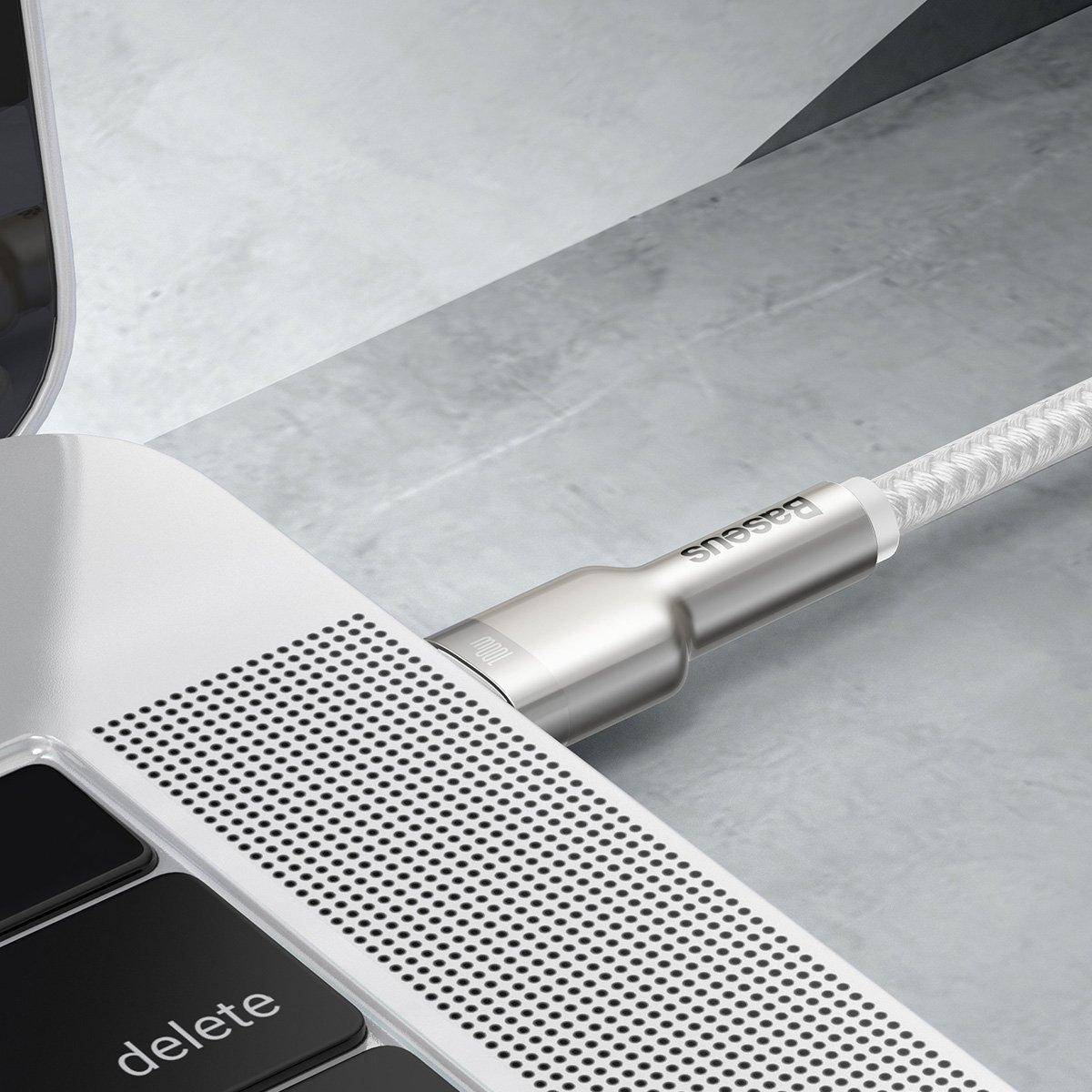Kabel USB-C auf USB-C Baseus Cafule, 100W, 2m (weiß)