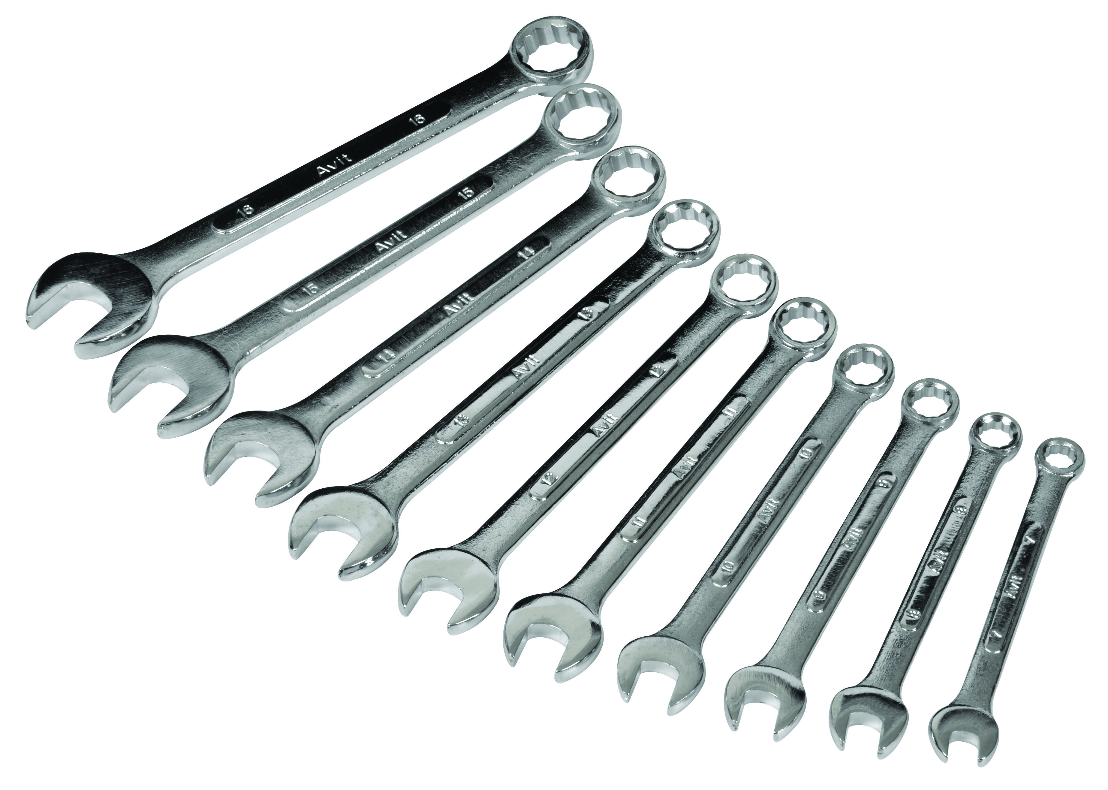 AVIT AV07020 Ring-Maulschlüssel-Satz 10teilig Schlüsselweite (Metrisch) 7 - 16mm