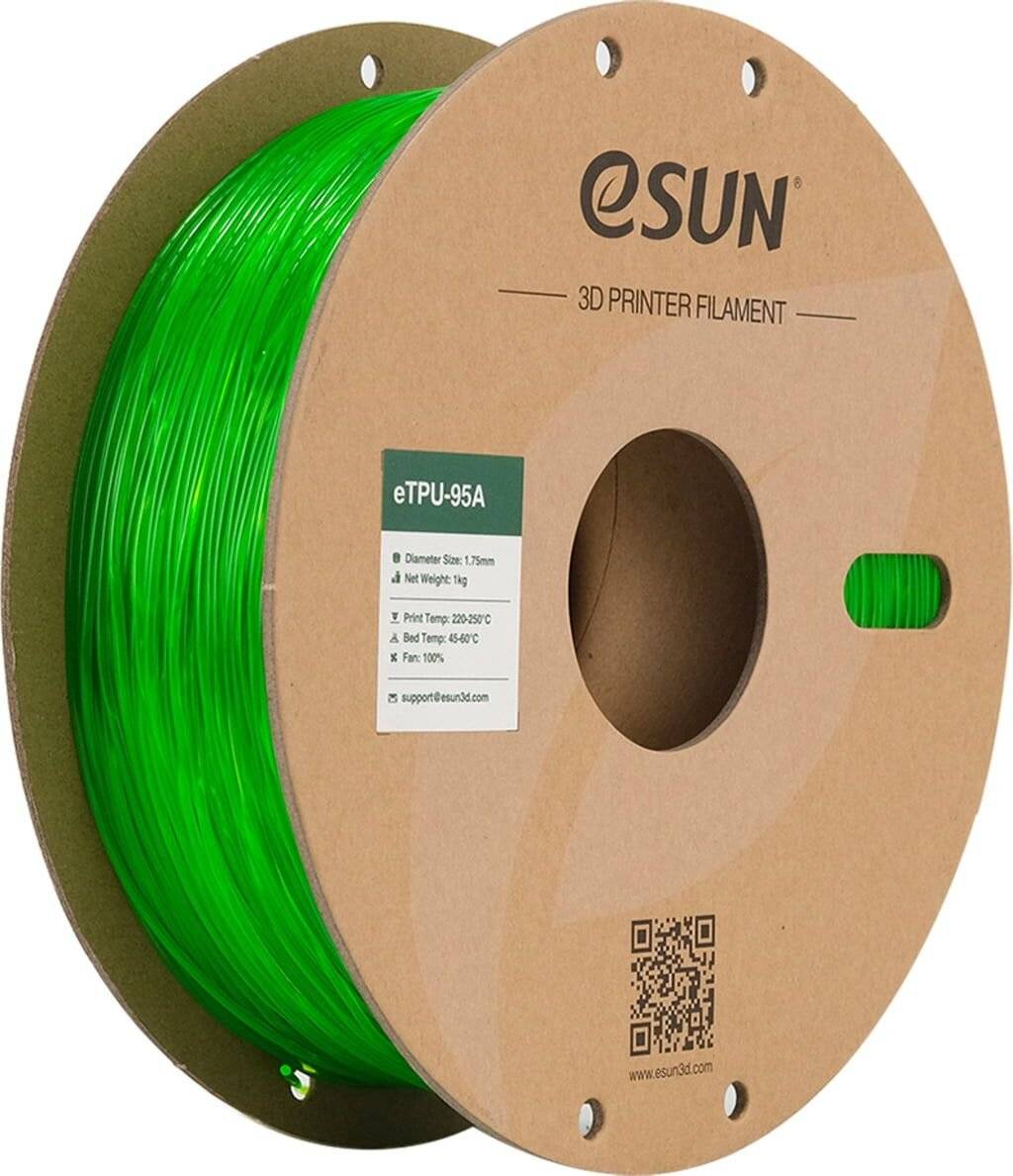 eSUN TPU-95A Translucent Green, 1,75 mm / 1000 g
