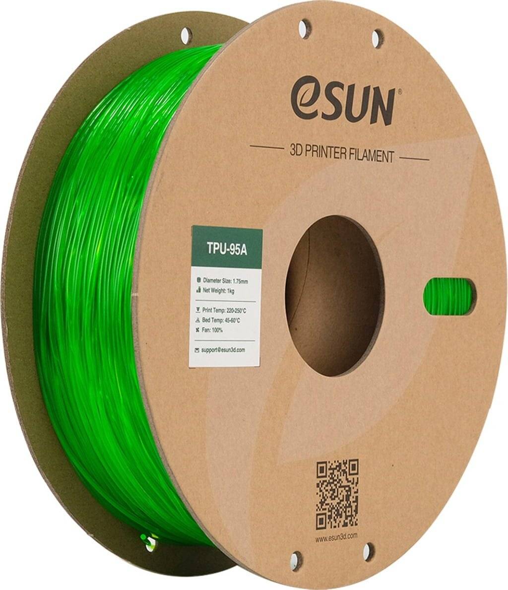 eSUN TPU-95A Translucent Green, 1,75 mm / 1000 g
