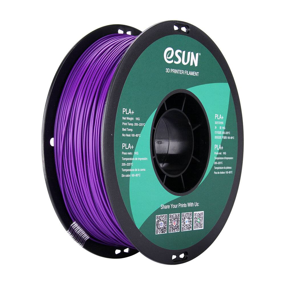 Esun PLA+ 1.75mm Silver 1kg 3D Filament - Silber