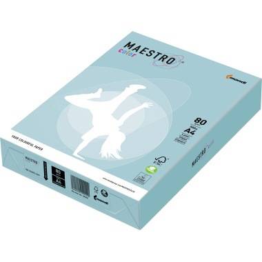 Igepa Kopierpapier MAESTRO color A4 9417-AB48A80S wasserblau 500Bl.