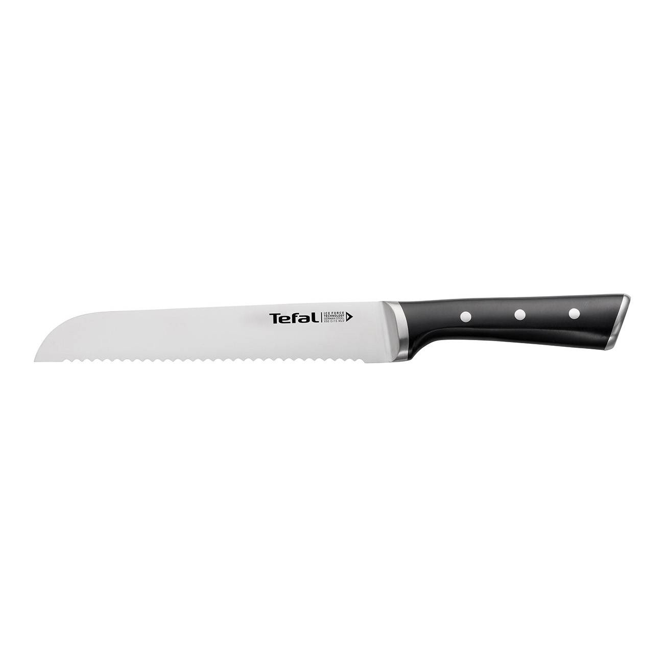 Tefal Ice Force K232S5, Messer-Block/Besteck-Set, Edelstahl, ABS, Edelstahl, Holz, Schwarz