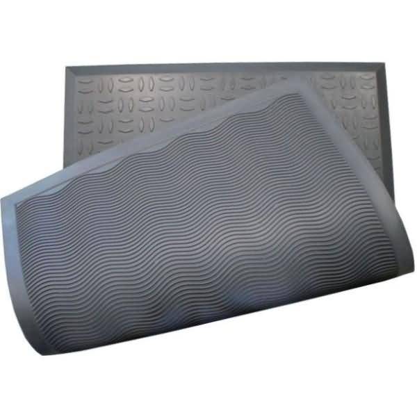 Arbeitsplatzmatte Yoga Ergo Fire mit Riffelblechoberfläche 95x125cm grau