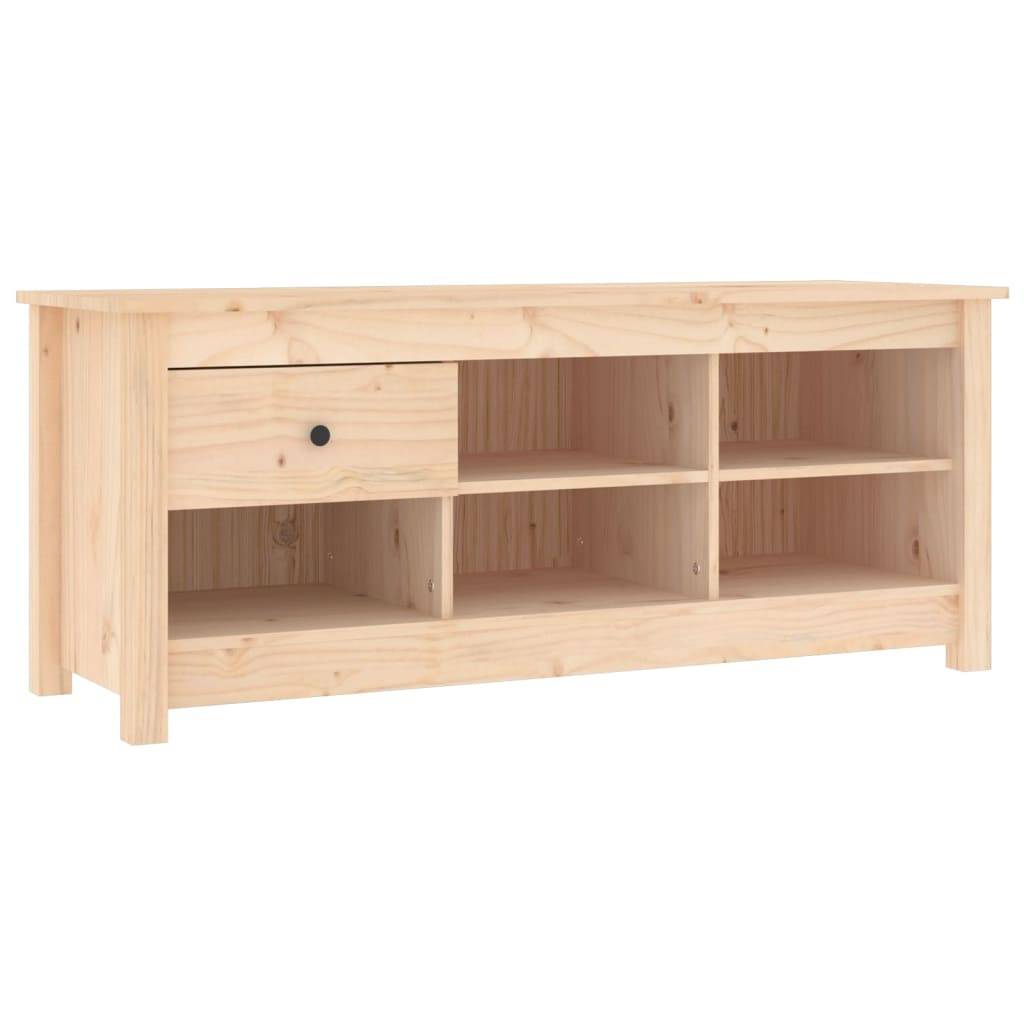 vidaXL Schuhschrank 110x38x45,5 cm Massivholz Kiefer