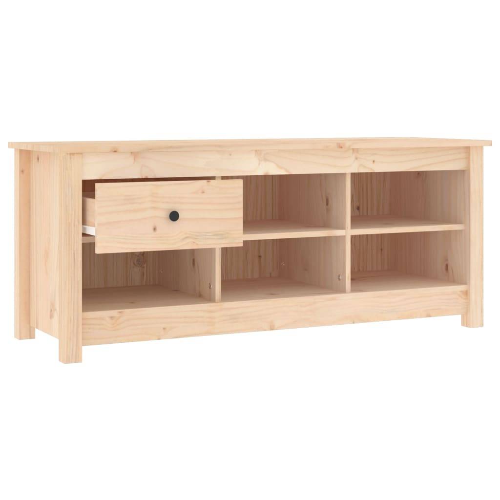 vidaXL Schuhschrank 110x38x45,5 cm Massivholz Kiefer