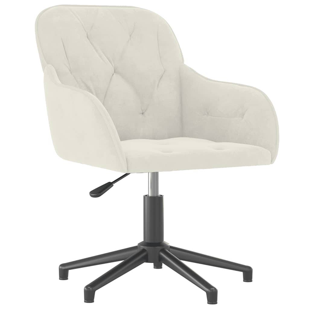 vidaXL Bürostuhl Drehbar Creme Samt
