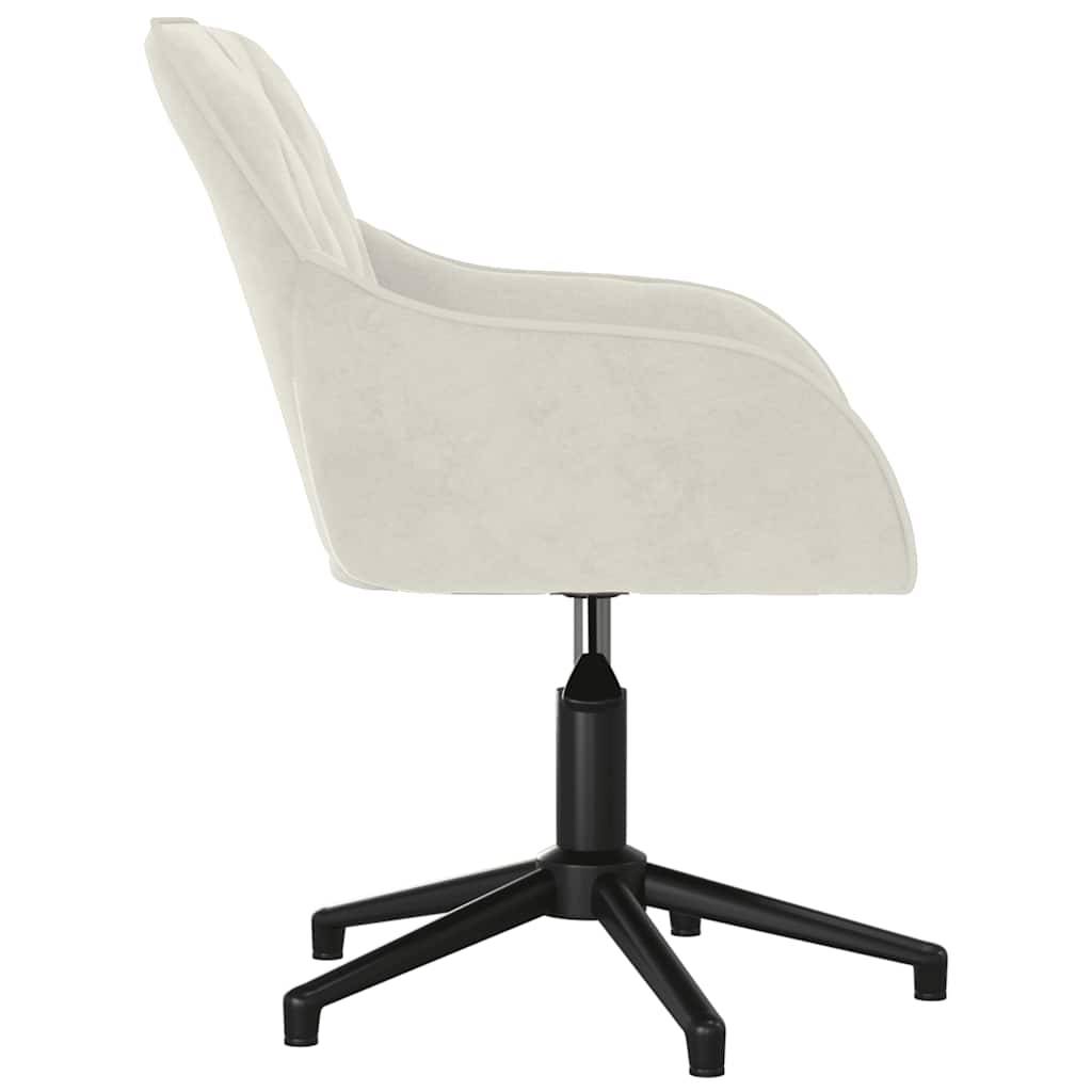 vidaXL Bürostuhl Drehbar Creme Samt