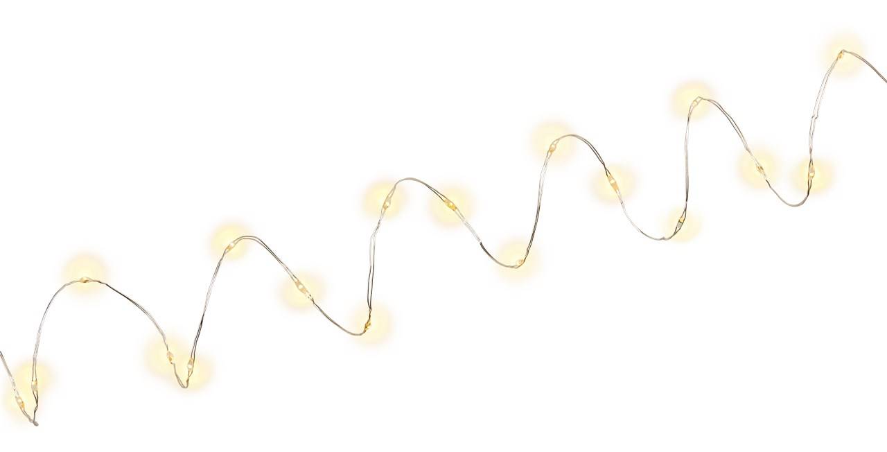 Goobay 66736 LED Micro-Lichterkette mit 20 warmweißen LEDs Timer 5 lm Mini Lichterkette, Drahtlichterkette mit Batterie