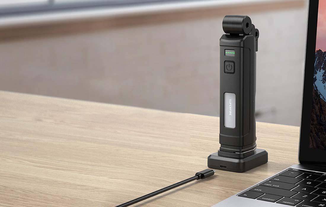 Multifunktions-Taschenlampe Superfire G16-S, 800lm, USB-C