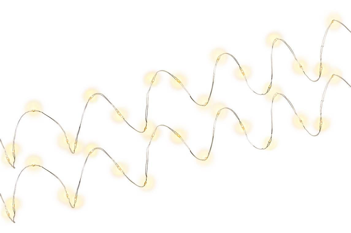 goobay 2 x 20er LED silberdraht Lichterkette inkl. Timer (1er Faltschachtel)