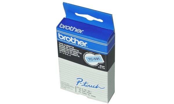 Schriftbandkassette Brother 12mm farblos/schwarz TC-101A