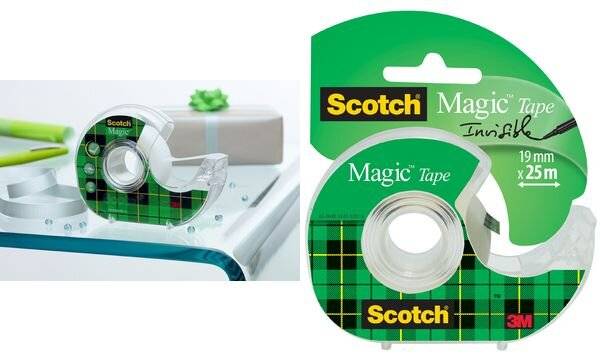 Scotch 8-1925D Scotch Klebefilm Magic, unsichtbar, im Handabroller