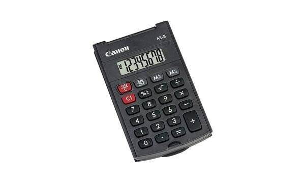 Canon AS-8 Taschenrechner Dunkelgrau Display (Stellen): 8 batteriebetrieben (B x H x T) 60 x 11.4 x 97 mm