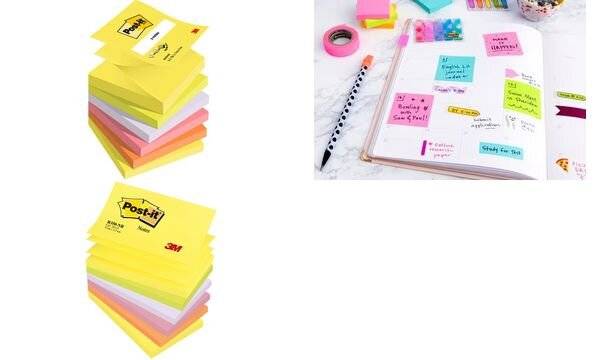 Post-it Haftnotizen z-notes, 76 x 76 mm, 6-farbig