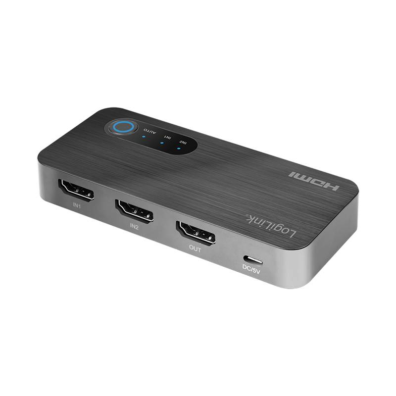 LogiLink HDMI-Switch, 2x1-Port, 8K/60 Hz, HDCP, HDR, VRR, CEC