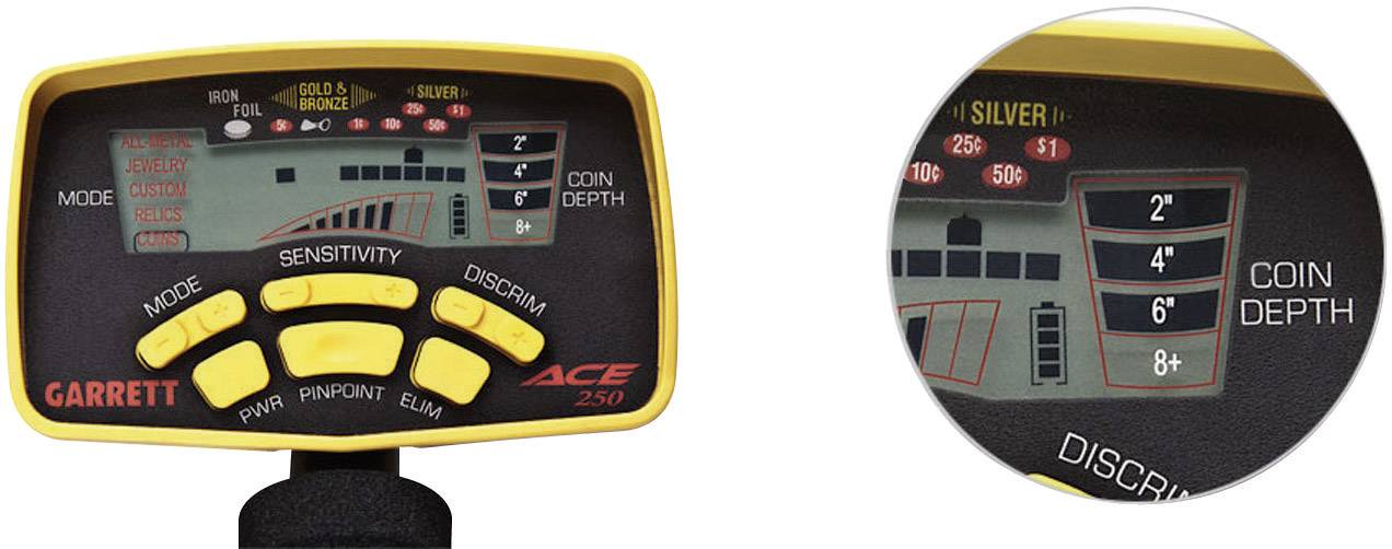 Garrett ACE 250 Metalldetektor Suchtiefe (max.) 140cm digital (LCD), akustisch 99 269