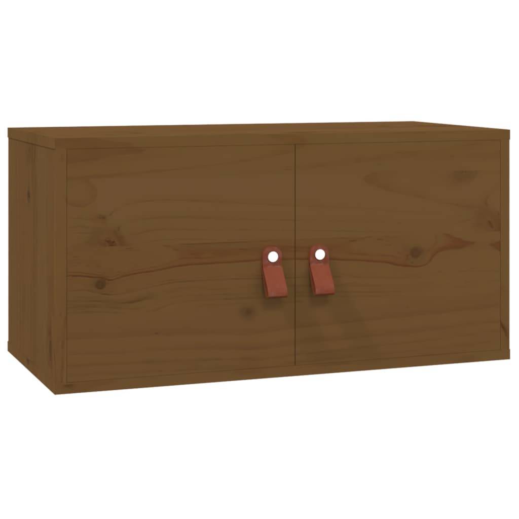 vidaXL Wandschrank Honigbraun 60x30x30 cm Massivholz Kiefer