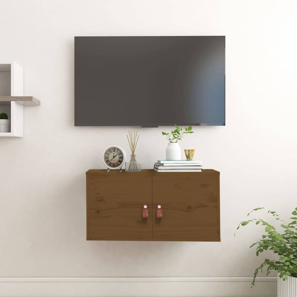 vidaXL Wandschrank Honigbraun 60x30x30 cm Massivholz Kiefer