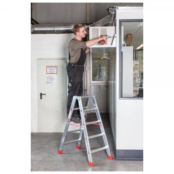 Euroline Alu-Stufenstehleiter, Stufenanzahl 2 x 8, Leiterlänge 200 cm