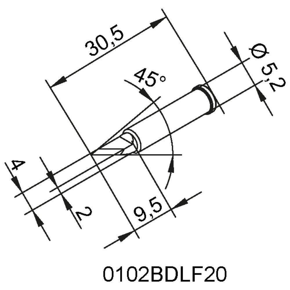 Ersa 0102SDLF18 Lötspitze Spitzen-Größe 0.80mm Inhalt 1St.