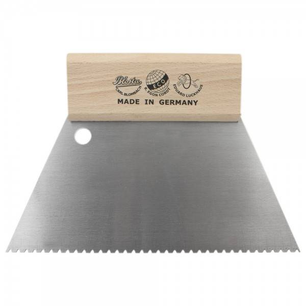 Dönges Zahnspachtel 180 mm, Zahnung B1, Zahnabstand 2,4 mm, Zahntiefe 2,0 mm