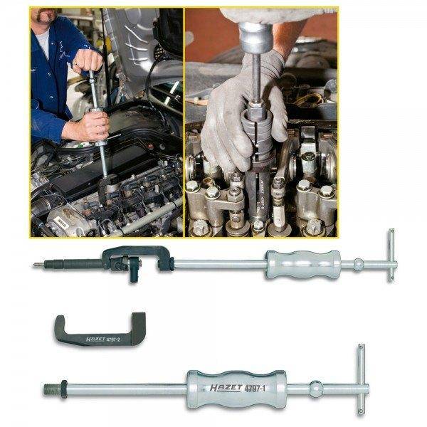 Hazet Injektor-Abzieher 4797/2 - Gesamtlänge: 460 mm - Anzahl Werkzeuge: 2