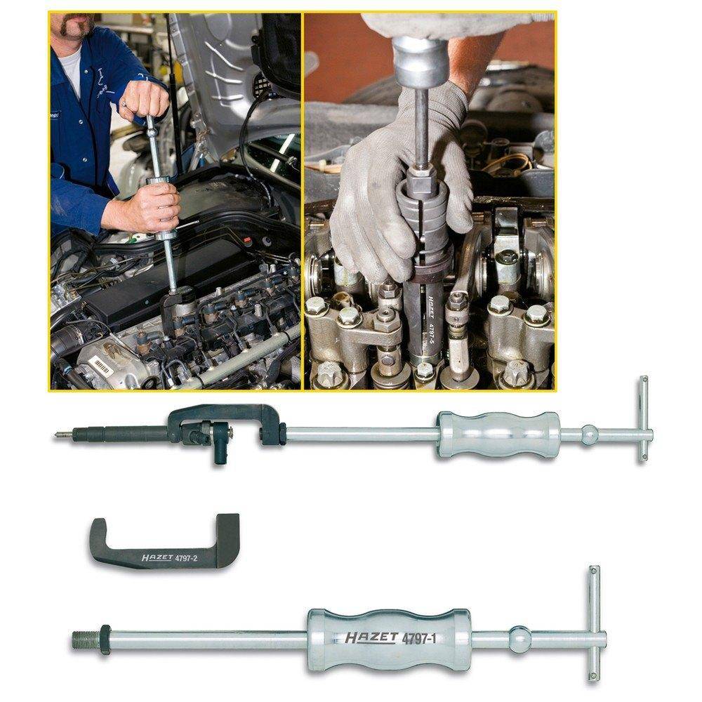 Hazet Injektor-Abzieher 4797/2 - Gesamtlänge: 460 mm - Anzahl Werkzeuge: 2