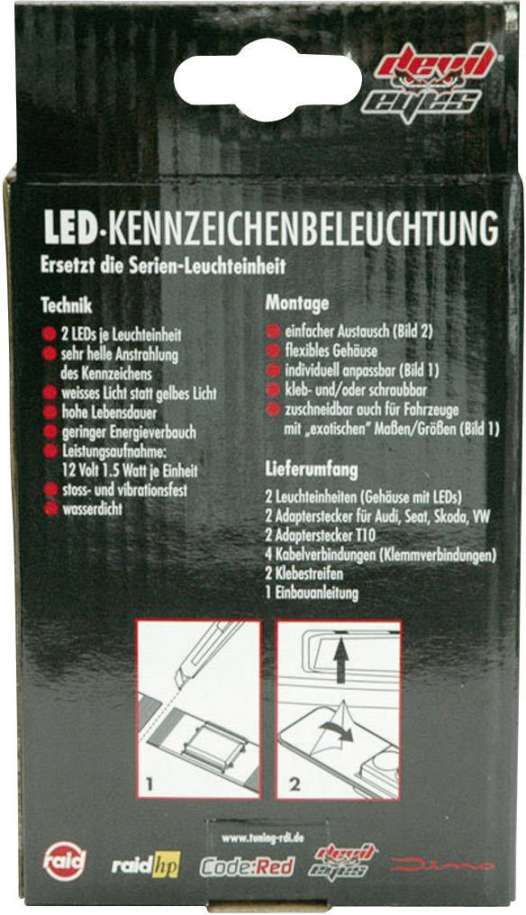Devil Eyes 610770 Kennzeichenbeleuchtung LED Passend für (Auto-Marke) Universal