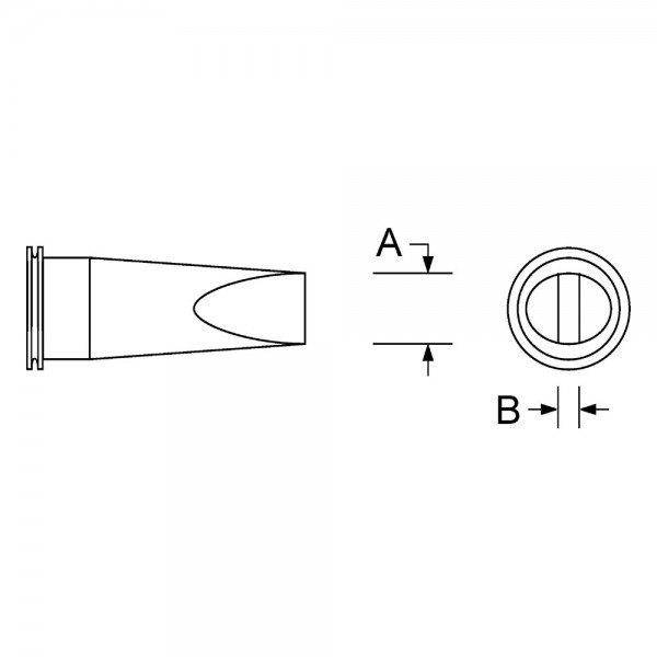 LHT F Lötspitze Meißelform, 9,3 x 1,8 mm