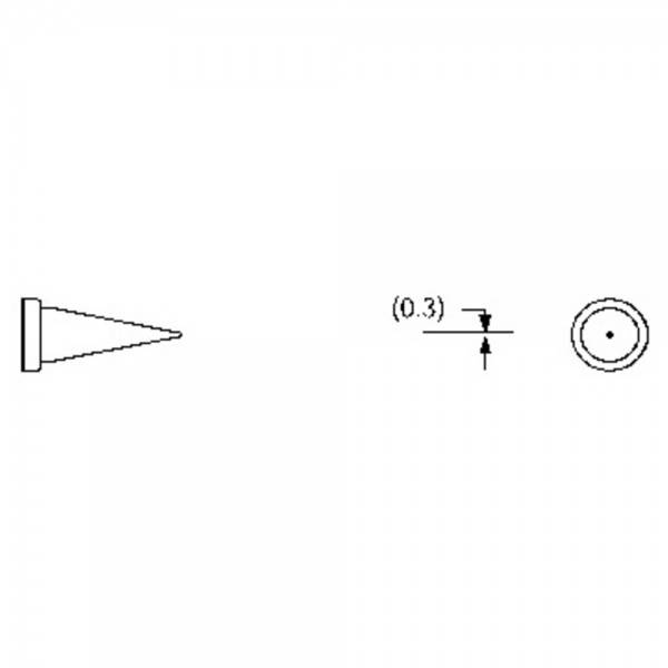 Weller Lötspitze Serie LT, LT 1/Ø 0,25 mm, rund