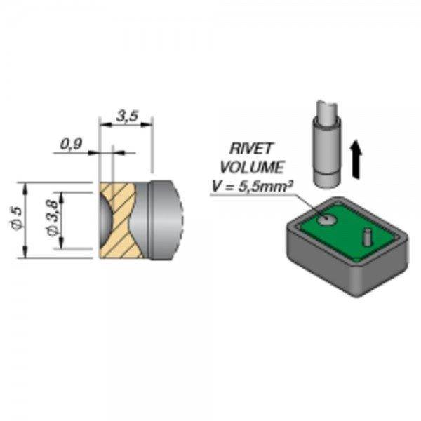 JBC Lötspitze Serie C245 Sondertypen, C245053/Ø 3,8 mm, Plastik Schweißen