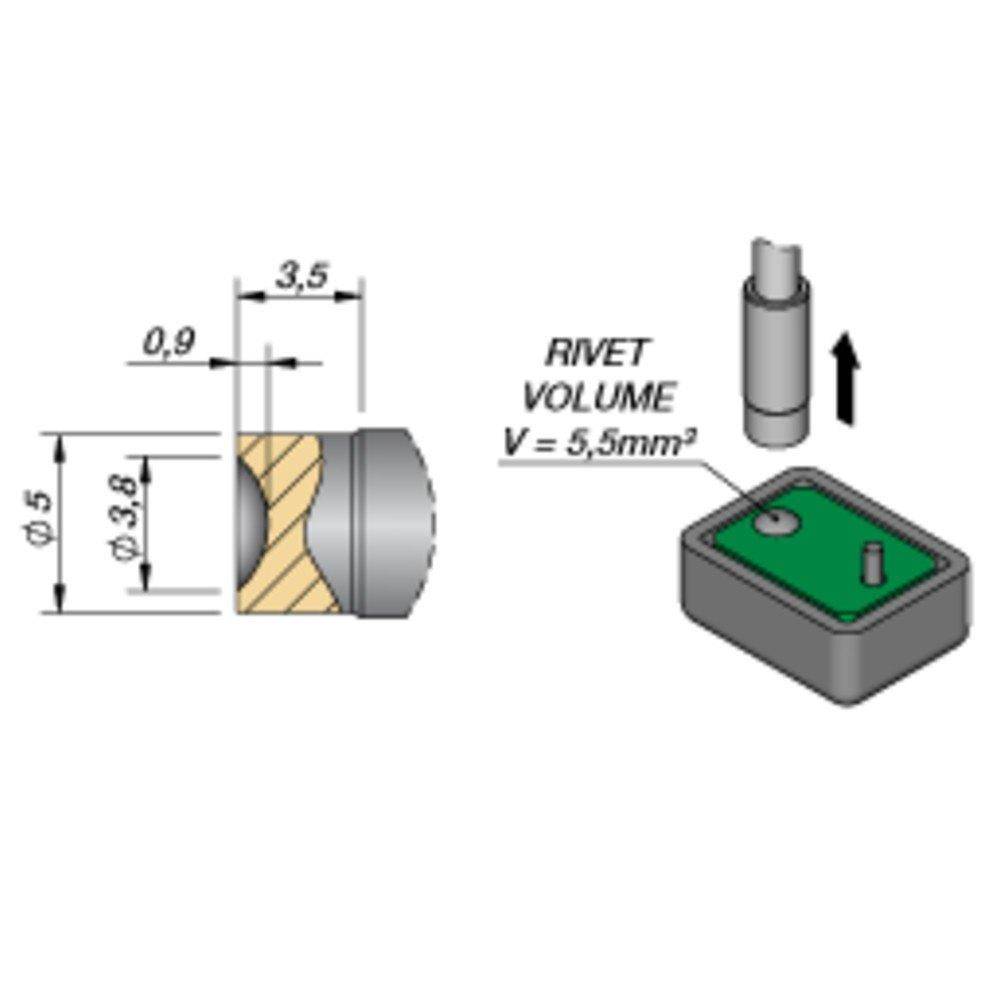 JBC Lötspitze Serie C245 Sondertypen, C245053/Ø 3,8 mm, Plastik Schweißen